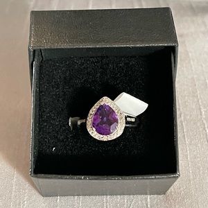 Amethyst & Topaz Designer Sterling Silver Ring 🔴🆕 RETAIL $700